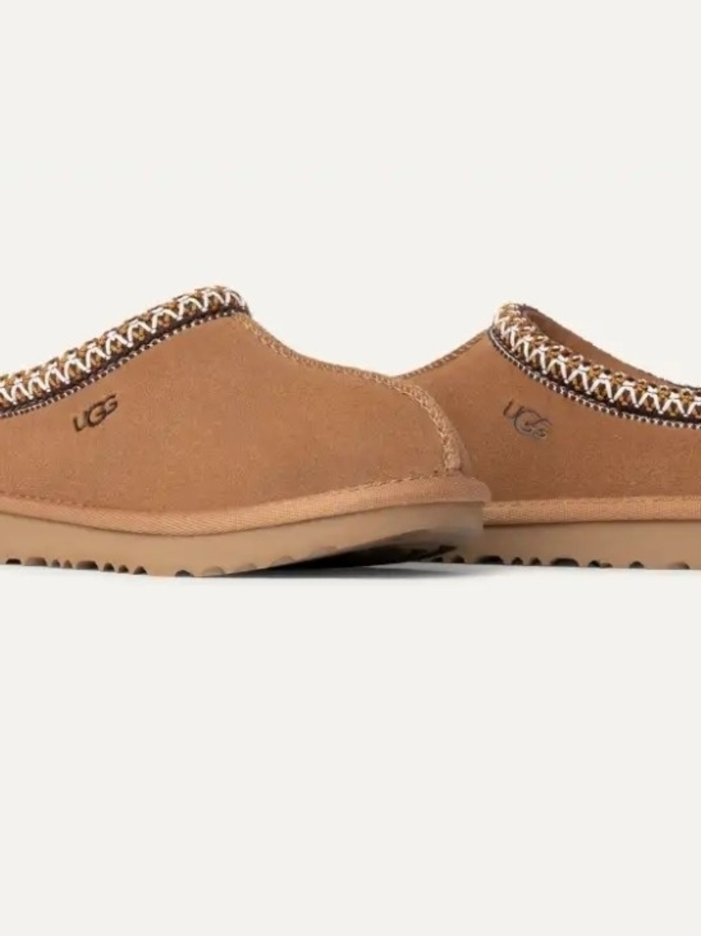 UGG Kids Slip-On Suede Loafers in Chestnut Brown